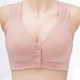 thumbnail image 3 of 3 Pack Convenient Front Button Bra Sleep Bras Front Closure Everyday Sports Bras for Middle Aged Elder Women, 3 of 7