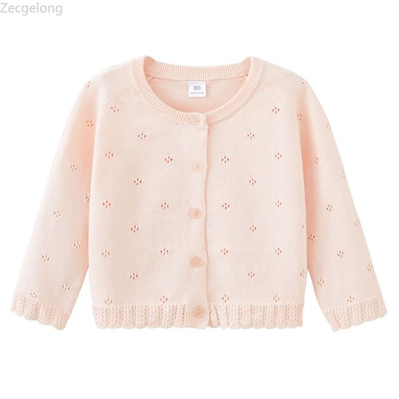 Zecgelong Girls Knit Cardigan Sweater Autumn Lightweight Lace Open Front Outerwear For Toddler And