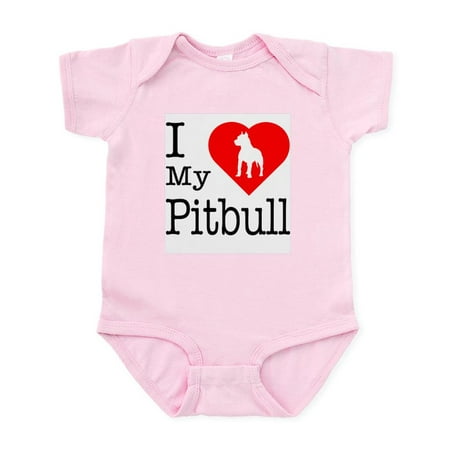 

CafePress - I Love My Pitbull Terrier Infant Bodysuit - Baby Light Bodysuit Size Newborn - 24 Months