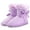 Purple, variant on Girls Kids Snow Boots for Warmth Red Non-Slip Outdoor Winter Footwear Lightweight Size 12M