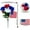 A, variant on KUNPENG 4th of July Patriotic Artificial Flowers with American Flag, Red White and Blue Silk Roses Daisies for Memorial Day Veterans Day Home Table Decor Cemetery Grave Flowers Bouquet