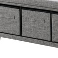thumbnail image 6 of Gray Tufted Storage Bench with Basket Drawers, 6 of 6