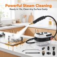 thumbnail image 2 of 2500w Handheld High-Temperature Pressurized Steam Cleaner, Portable Multi-Surface Steamer with 10 Accessories for Kitchen, Tile, Grout and Car Cleaning(White), 2 of 9