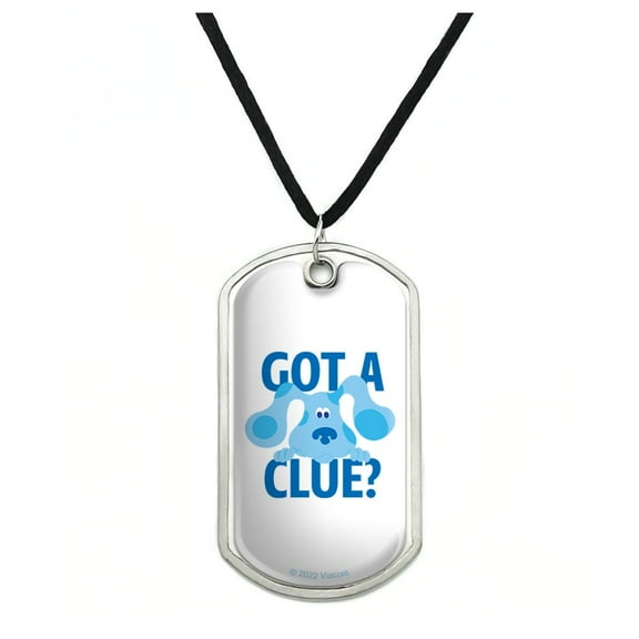 Blue's Clues Got a Clue Military Dog Tag Pendant Necklace with Cord