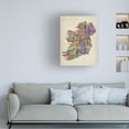 thumbnail image 2 of Trademark Fine Art Michael Tompsett Ireland City Text Map II Canvas Wall Art - 30x47, 2 of 5