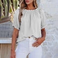thumbnail image 2 of Bovemsi Long Sleeve Shirts for Women Comfort Off The Shoulder Puff Short Sleeve Casual Fashion Tops for Women Trendy M, 2 of 5