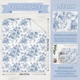 thumbnail image 2 of Floral Fuzzy Blanket Blue Flowers Throw Blanket Decorative Soft Cozy Flannel Blanket for Home Bed Sofa Couch Chair, 50 x 60 Inch, 2 of 6