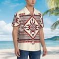 thumbnail image 3 of Susaid Fashion Tatreez Print Short Sleeve Shirts Button Down Casual Shirts Summer Beach Aloha Button Down Short Sleeve for Men ,XX-Large, 3 of 7