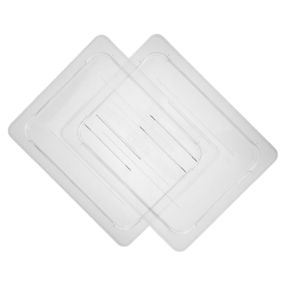 OUNONA 2Pcs Lightweight Transparent Plastic Pan Lid for Half Sheet Pan with Airtight Food Seal
