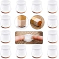 thumbnail image 1 of Protectores de pierna de silla de silicona con fieltro para pisos de madera dura 24 piezas kaili Sencillez, 1 of 2