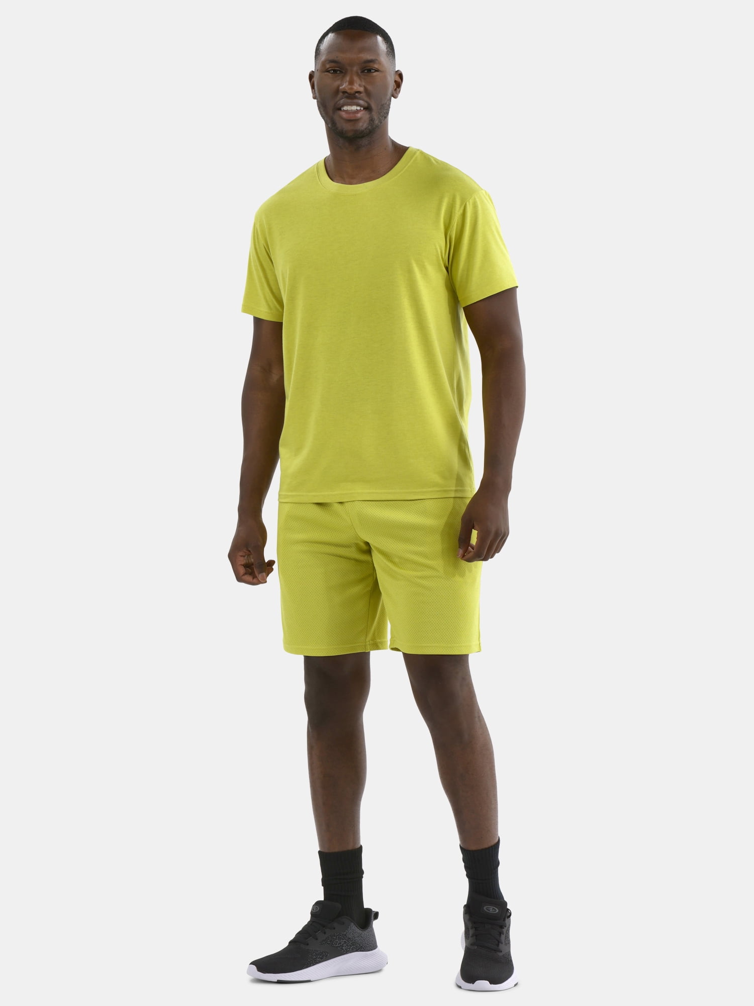 Athletic Works Men's Solid Tri Blend Tee with Short Sleeves, Sizes XS-4XLT