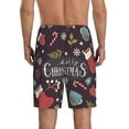 thumbnail image 2 of Balery Merry Christmas Men's Cotton Knit Pajama Shorts Waistband & Pockets,Short Pajama Pants-Medium, 2 of 8
