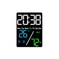 thumbnail image 2 of Horloge Numérique, Affichage LED Multifonctionnel avec Date Semaine Température Humidité, Luminosité Réglable Double Alarme Heure d'Été Portable Design Moderne, 2 of 6