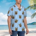 thumbnail image 2 of Lsque German Shepherd Puppy pattern Hawaiian Shirt for Men, Unisex Summer Beach Casual Short Sleeve Button Down Shirts-3X-Large, 2 of 9