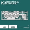 thumbnail image 2 of K3 Mechanical Keyboard Russian Mechanical Keyboard 100 Keys Gaming Office Gaming Computer Keyboard Full Keys No Punch Multiple Light Effects Personalised Keycaps Wired Keyboard, 2 of 10