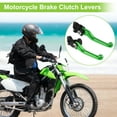 thumbnail image 2 of Palancas de freno y embrague cortas de motocicleta Unique Bargains para Kawasaki KX250 KX250F, palanca de freno de manillar para Kawasaki KX450 KX450XC KX450SR, aleación de aluminio verde, 2 of 7
