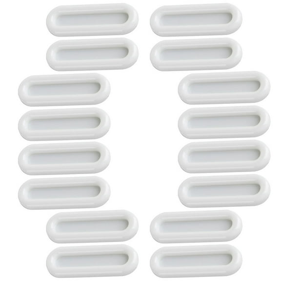 IBASETOY 16Pcs Self Adhesive Plastic Door Handle for Home Improvement and Kitchen Cabinets