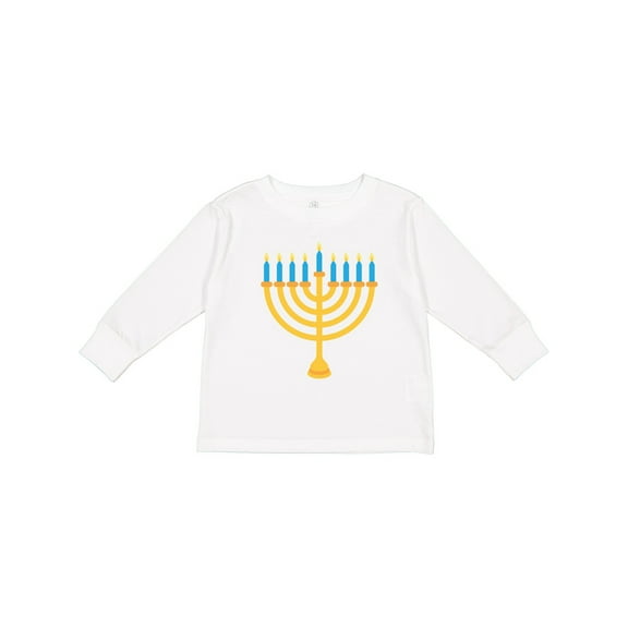 Inktastic Hanukkah Chanukah Menorah Boys or Girls Long Sleeve Toddler T-Shirt