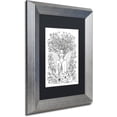 thumbnail image 2 of Trademark Fine Art "Fairies and Woodland Creatures 18" Canvas Art by KCDoodleArt Black Matte, Silver Frame, 2 of 4