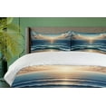thumbnail image 5 of Ambesonne Seascape Duvet Cover Set, Fish Eye Effect Oceanic, Queen, Blue Pale Brown, 5 of 6