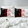 thumbnail image 4 of Yibo Valentines Day Red Bicycle Duvet Cover - Premium Polyester Duvet Cover with Zipper Closure, 3 Piece Set, Includes 1 Duvet Cover and 2 Pillow Cases, No Comforter, 4 of 6