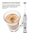 thumbnail image 4 of Spptty Mousse à Lait Électrique Rechargeable avec 2 Fouets, Mousseuse à Main Réglable à la Vitesse, Mélangeur à Boisson à Main, Mousseur à Cappuccino Électrique, 4 of 8