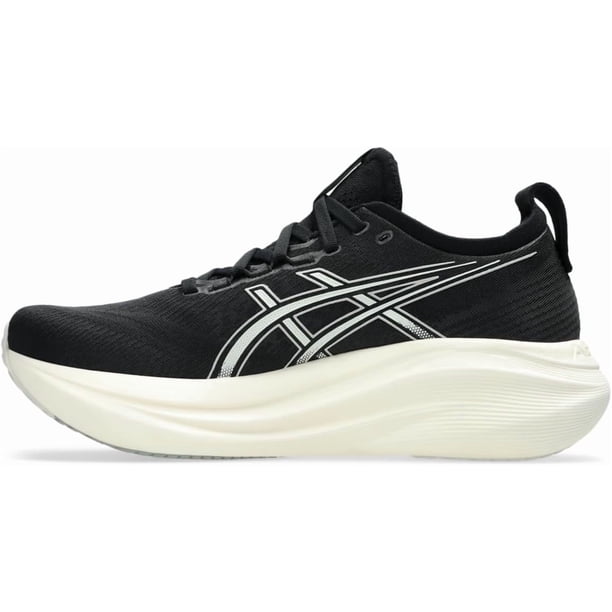 Zapatillas para correr ASICS Gel-Nimbus 27 para hombre, Negro/Gris Lago, Talla 12