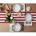 thumbnail image 3 of Table Runner Dresser Scarves 120 Inch Long, Classic Red and White Stripes Linen Dining Table Runners Christmas Classic Stripe Tabletop Scarf for Wedding Holiday Party Kitchen, 3 of 7