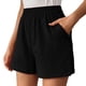 thumbnail image 2 of MKLEKYY Pantalones Cortos Deportivos Holgados De Cintura Alta Con Dobladillo Plisado De Doble Capa Y Pierna Recta Para Mujer, 2 of 4