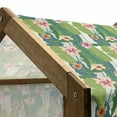 thumbnail image 4 of Aloha Pet House, Banana Leaves with Colorful Blossoms of Hawaiian Flowers Nature Theme Print, Outdoor & Indoor Portable Dog Kennel with Pillow and Cover, 5 Sizes, Multicolor, by Ambesonne, 4 of 4