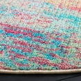 thumbnail image 3 of SAFAVIEH Sequoia Santos Abstract Machine Washable Area Rug, 6'7" x 6'7" Round, Blue/Orange, 3 of 8