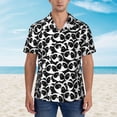 thumbnail image 2 of Sikiie Panda1 Print Men's Hawaiian Shirt, Summer Beach Button Pocket Short Sleeve T-Shirt,Large, 2 of 7