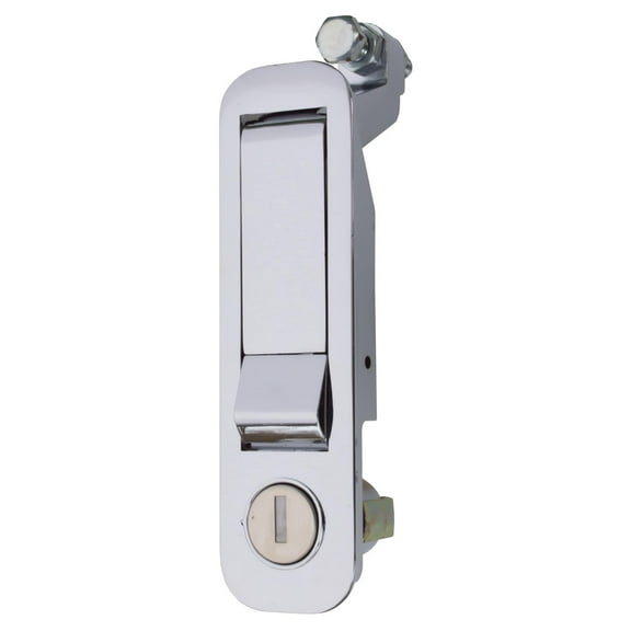 Global Link Pivot Latch, Long Body, Short Arm, Locking, With 308 Key Code, Polished Chrome