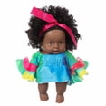 thumbnail image 1 of Toy HUOGUO, pelo rizado, negro, africano, negro, negro, para bebé, 30 cm, 1 of 5