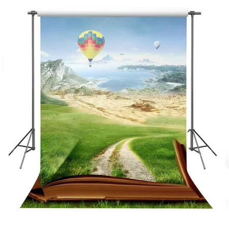 MOHome Polyster 5x7ft World Scenery Hot Air Balloon Photography Backdrop Portrait Shooting Props (Best Lens For Shooting Hot Air Balloons)