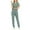 Green, variant on Womens Scrub Sets Solid Jogger Pant V-Neck Short Sleeved Tops with Pocket Long Pants Athletic Nursing Uniform Stretch Workwear Gray