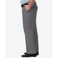 thumbnail image 4 of Big & Tall Haggar® Premium Comfort Expandable-Waist Classic-Fit Stretch Flat-Front Dress Pants Color: Medium Gray Size: 48X30, 4 of 6