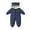 Dark Blue, variant on Insulated Winter Snowsuit for Boys with Detachable Hood All Weather Outdoor Play Gear Size:0-3 Months