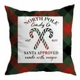 thumbnail image 2 of Bobasndm Christmas Plaid Throw Pillow Cover 18"x18" Winter Cushion Covers for Couch Sofa,Christmas Theme Series Letter Print Pillow Cover for Home Christmas Party Decoration, 2 of 9