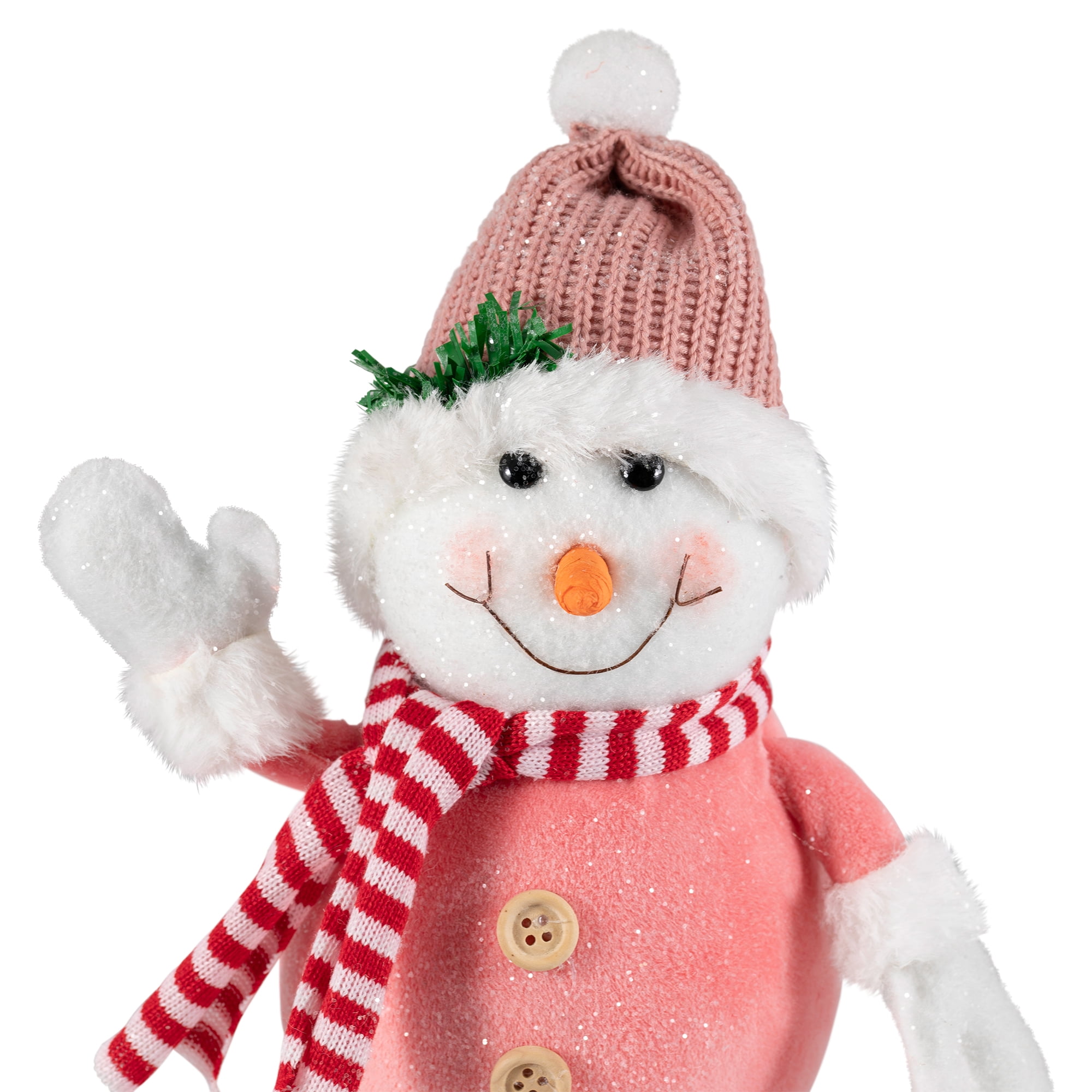 Northlight Glittered Snowman with Knitted Hat Christmas Figurine - 8.5"