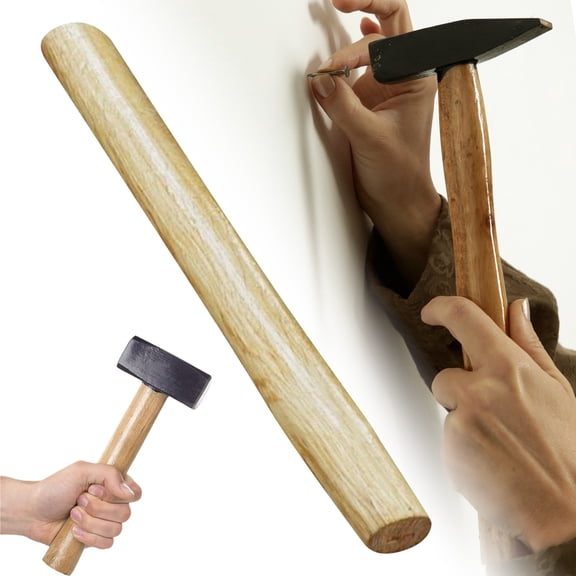 SeekLGT Heavy Duty Wooden Hammer Handle Replacement Solid Hardwood Sledge and Ball Peen Grip 14.5in 1 Pack