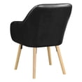 thumbnail image 5 of Pemberly Row Accent Chair in Blue Linen Fabric with Wood Legs, 5 of 9