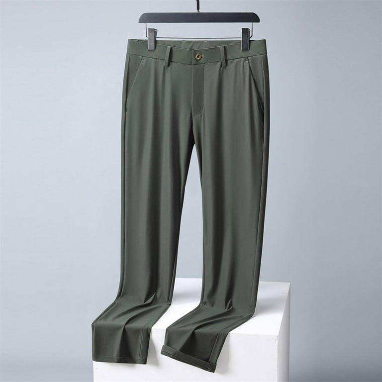 men's wrinkle free dress pant green color Dark Green Wrinkle-Free 100% Cotton Formal Dress Pant For Men MWF15 The Cut Price