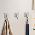 thumbnail image 6 of Kumdkd 2-Pack Stainless Steel Heavy Duty Hooks – Rustproof No-Drill Bathroom & Kitchen Organizers for Towels, Coats, Pots (25lb Capacity, Space Saving Wall Hooks), 6 of 6
