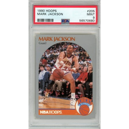 Graded 1990 Hoops Mark Jackson #205 Basketball Card PSA 9 Mint