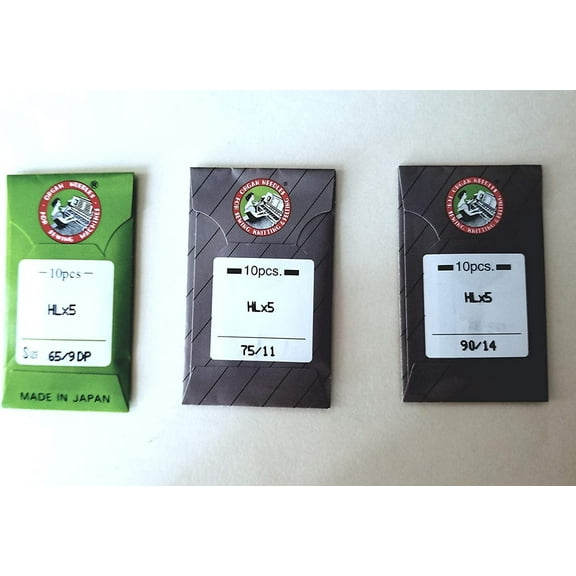 Oragn Needles HLX5 for Quilting Machines Juki TL2000QI, TL2010Q, TL98 Series, Janome 1600P and Janome 1600P-QC Size 9 11 and 14