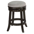 thumbnail image 4 of Cortesi Home Clyffe Backless Swivel Counter Stool in Solid Wood, 24" Gray Fabric, 4 of 5