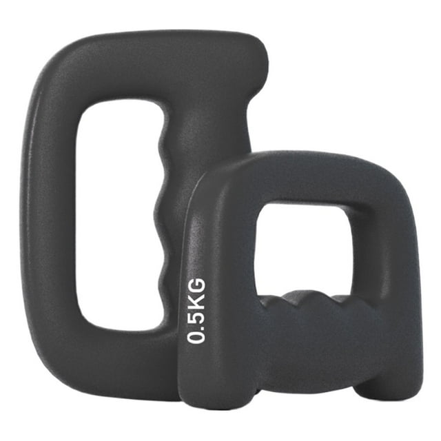 Estbridge 2Pcs Dumbbell Hand Weight Ergonomic D Shaped Boxing Hand Weights Non-slip Gymnastics Hand Weight for Strength Speed Explosive Power