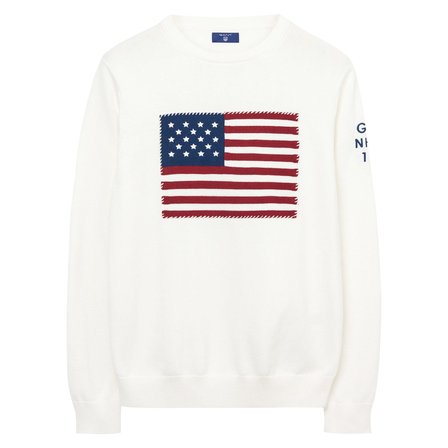 Gant Men's O1 American Flag Sweater, Medium, Cloudy Grey - Walmart.com
