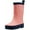 Pink/Navy, variant on NORTY Toddler Little Big Kids Boy's and Girl's Rubber Rain Boots Waterproof Lug Sole